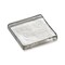 Glacier Clear Glass Square Candle Plate Candler Holder Small, 4.87 inch.